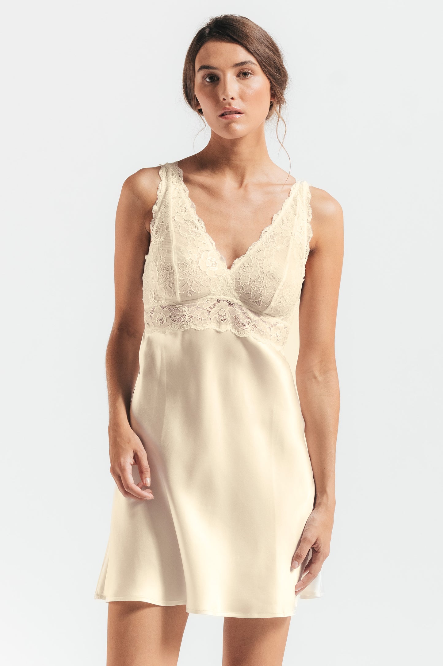 Morgan Iconic Bust-Support Silk Chemise