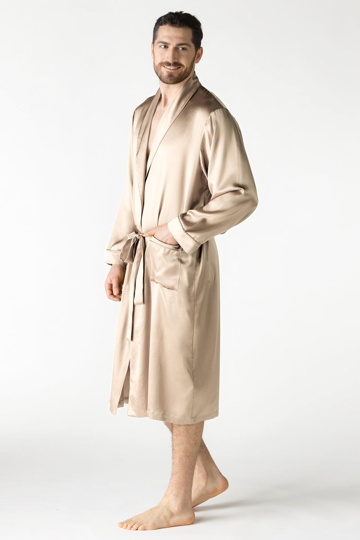 NK IMODE Men Silk Robe Long Robe NK iMODE