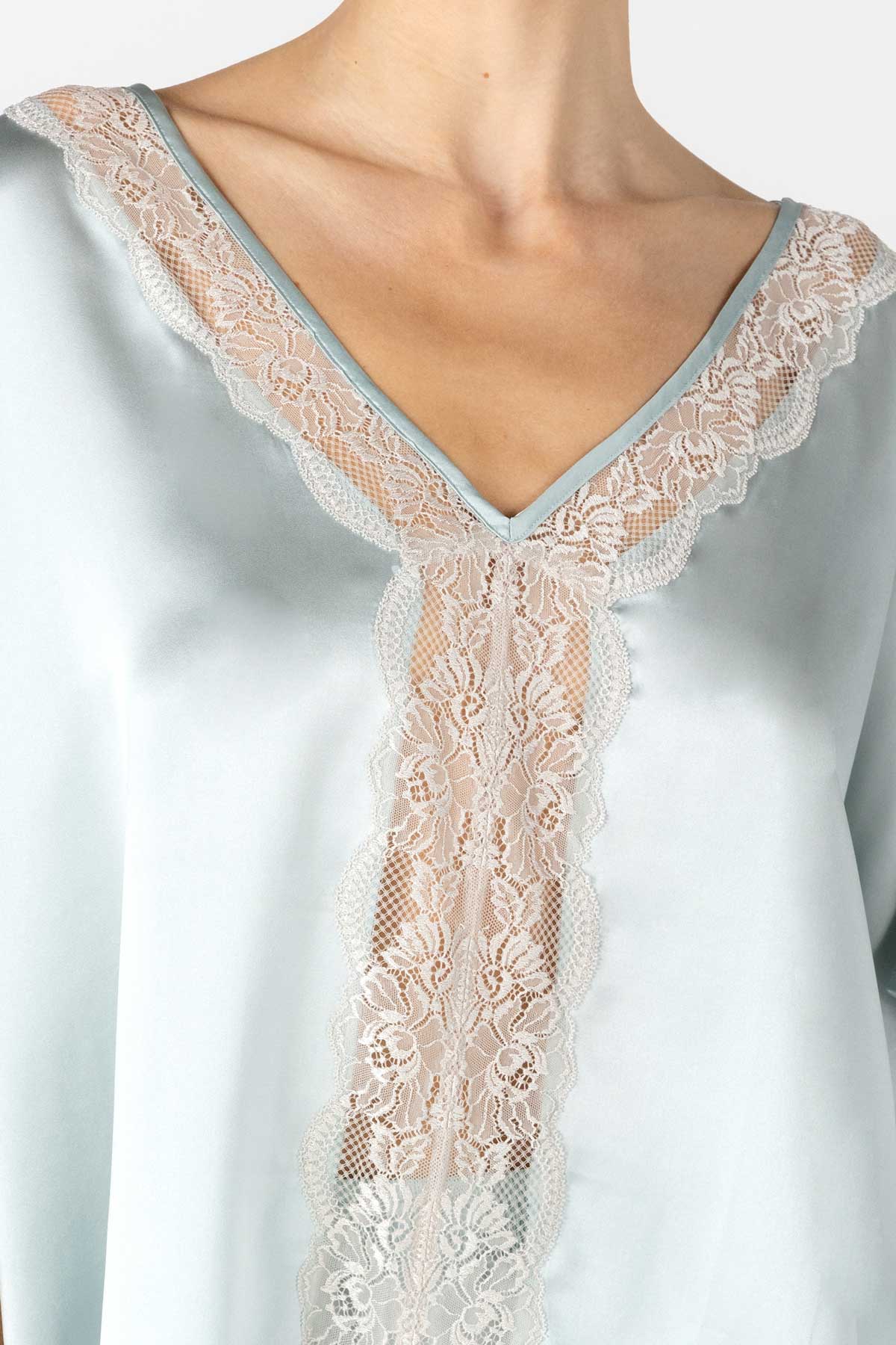 Agatha Nostalgia Fly-Away Top and Boxer Silk Set Pajama Set NK iMODE