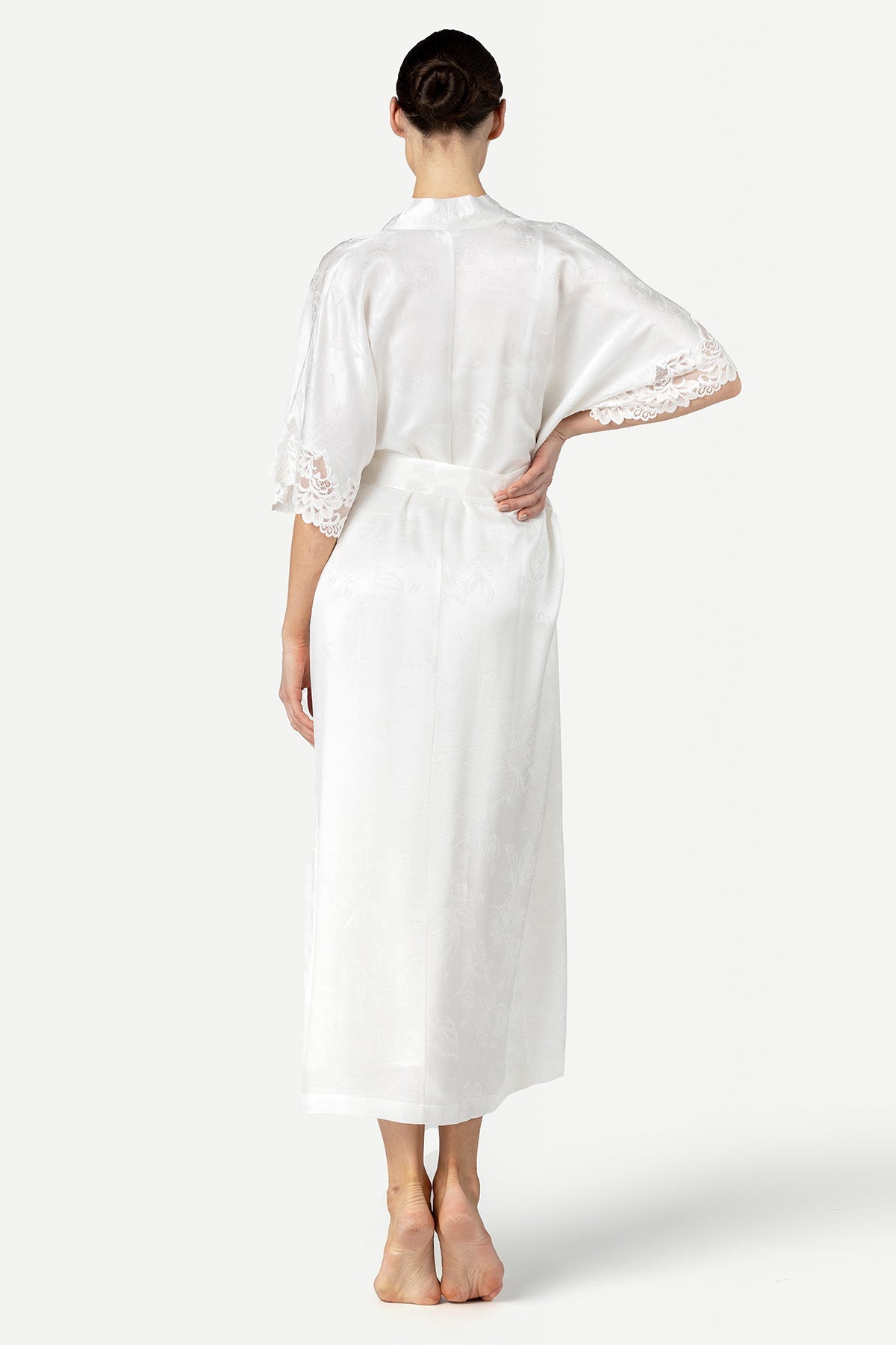 Barbara Bridal Long Silk Kimono Long Robe NK iMODE