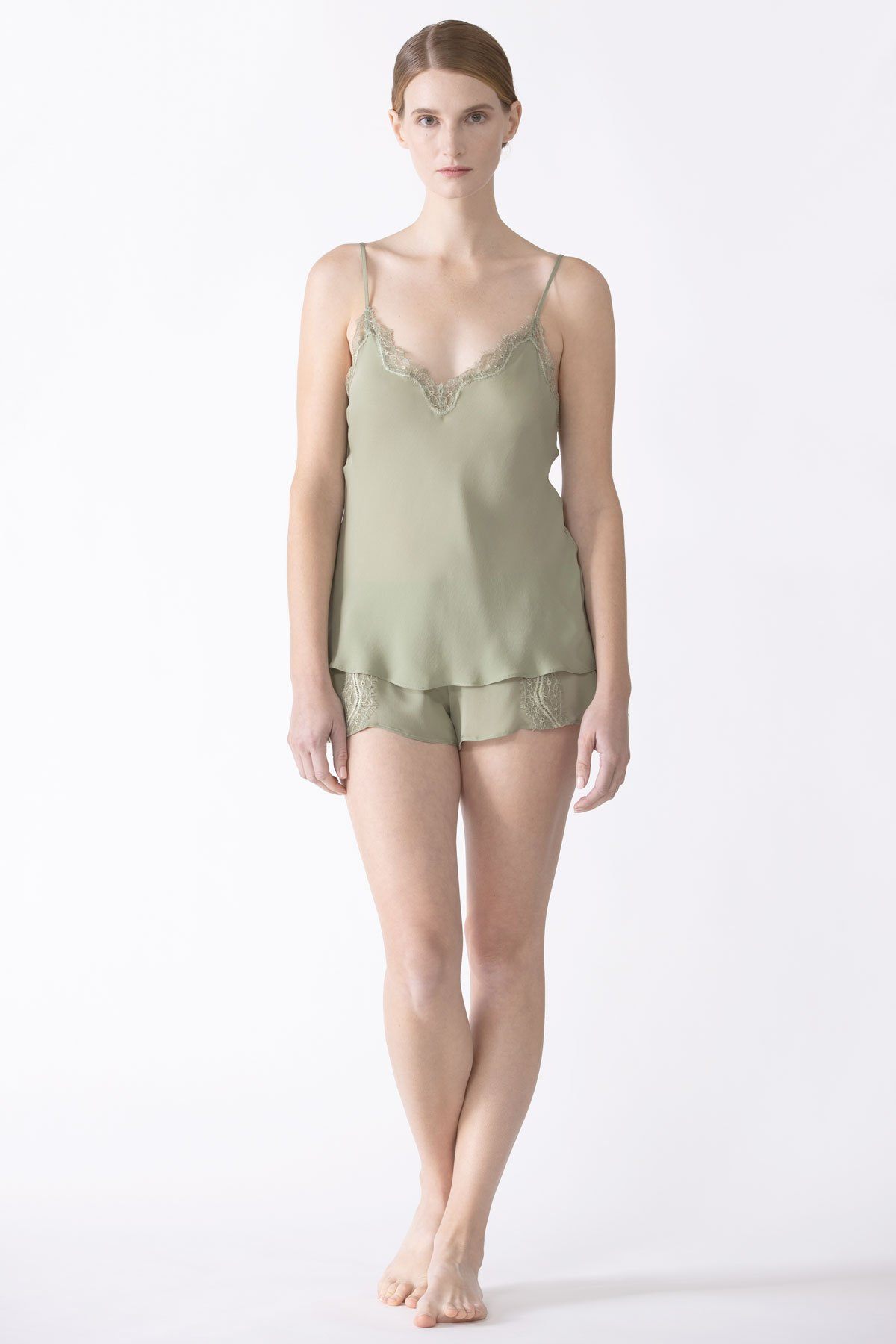 Dahlia Bliss Silk and Lace Trim Camisole