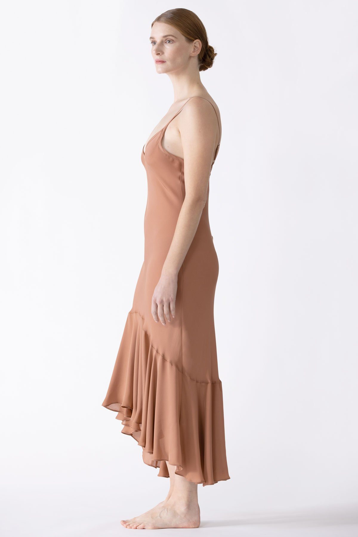 Dahlia Flutter Silk Midi Dress Long Gown NK iMODE