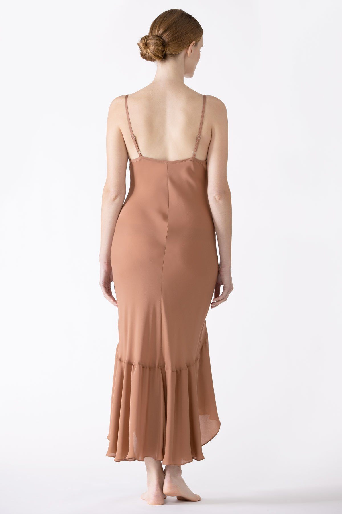 Dahlia Flutter Silk Midi Dress Long Gown NK iMODE