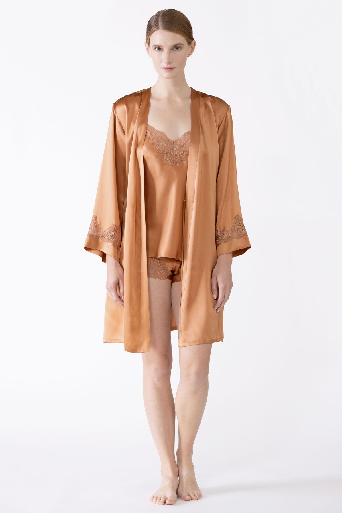 Morgan Lace Spaghetti Silk Camisole without lace hem Camisole NK iMODE