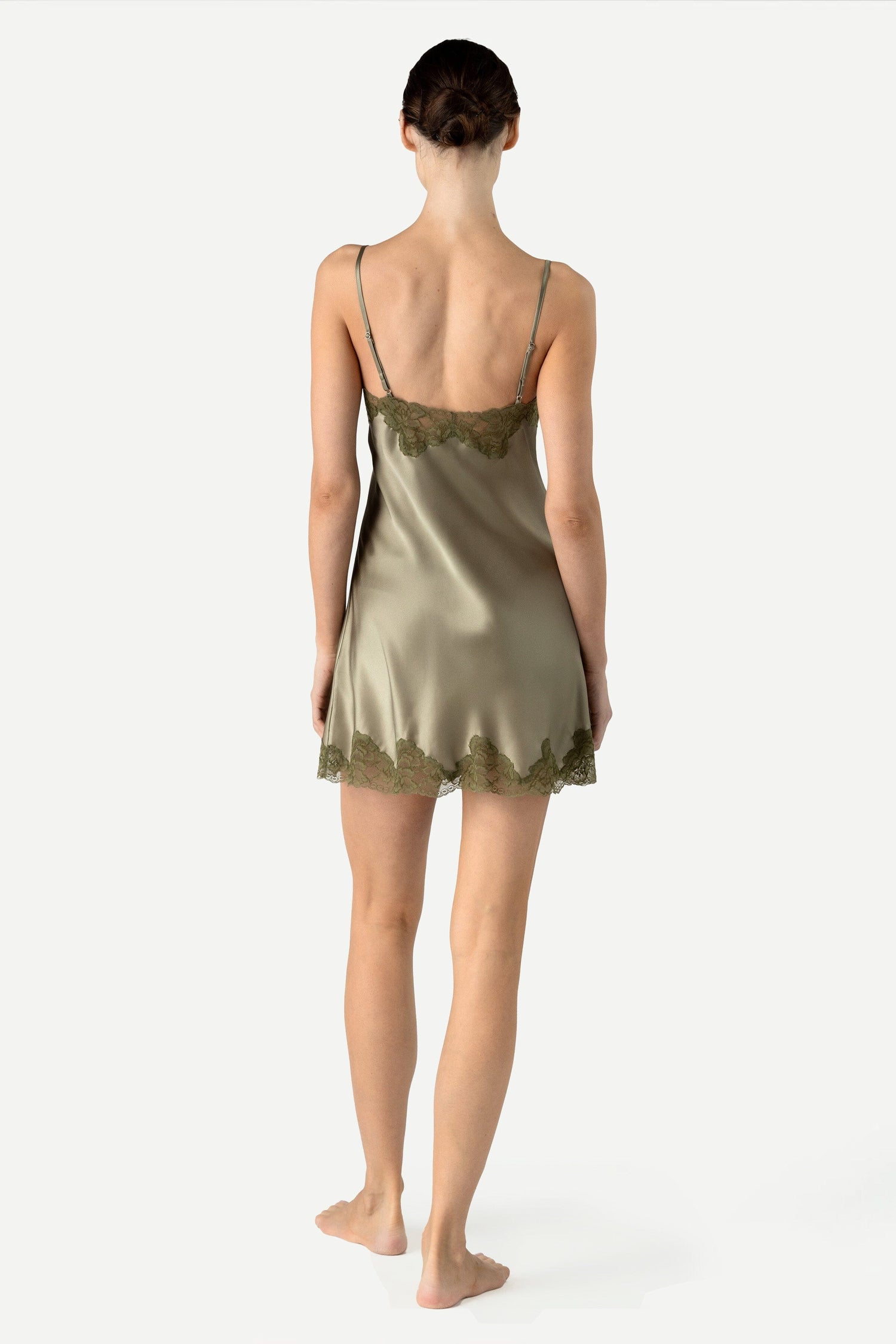 Morgan Lace Spaghetti Silk Chemise Chemise NK iMODE