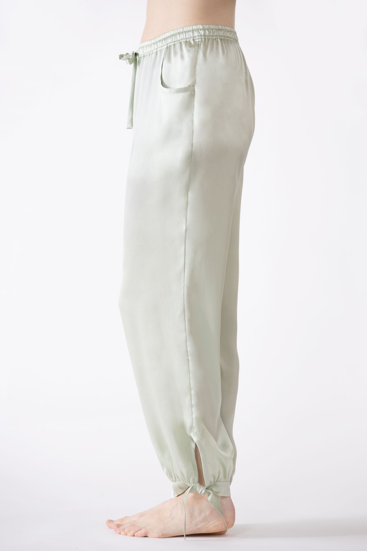 Sierra Ankle Tie Silk Joggers Lounge Pant NK iMODE 