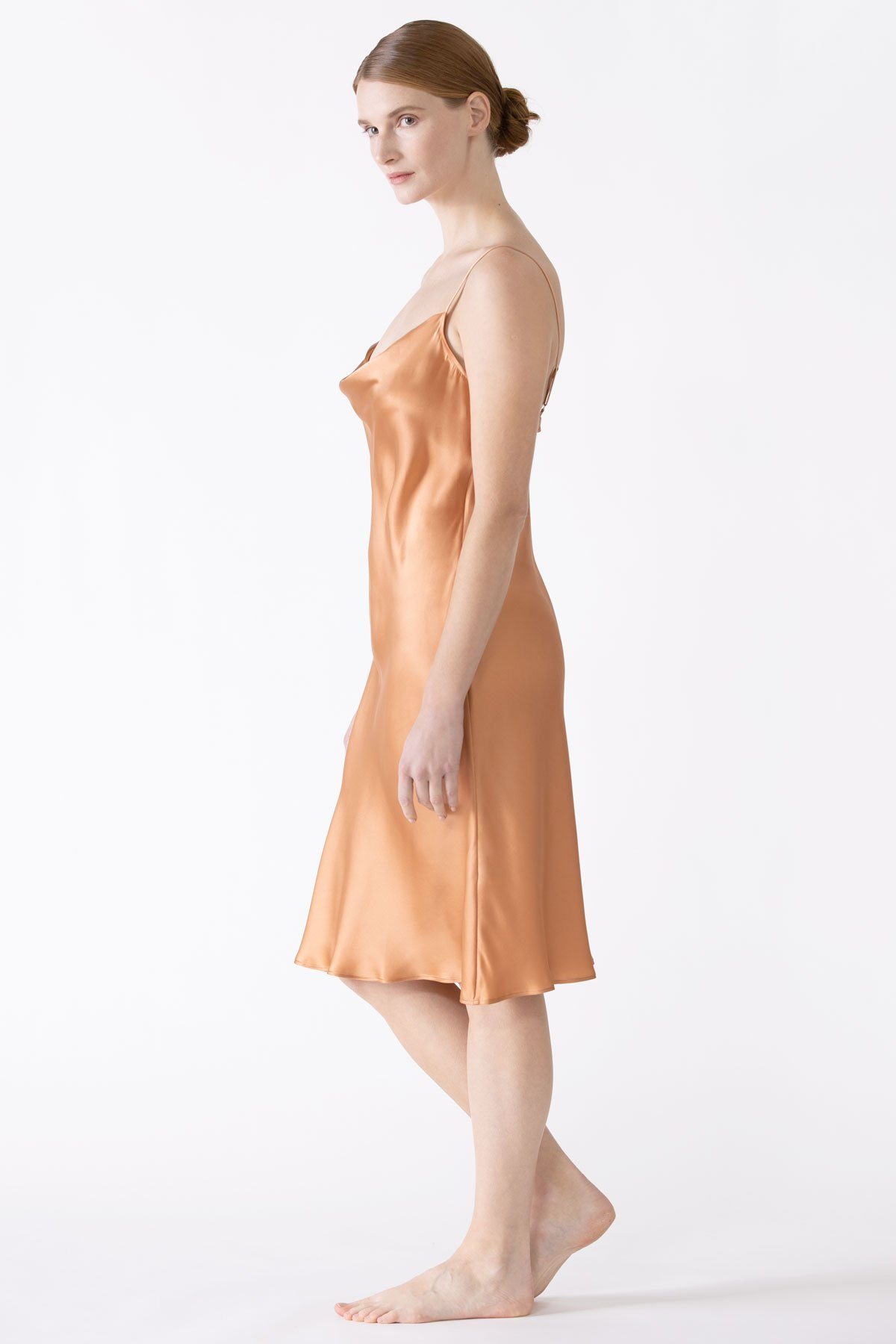 Sierra Cowl Neck Silk Slip Long Gown NK iMODE
