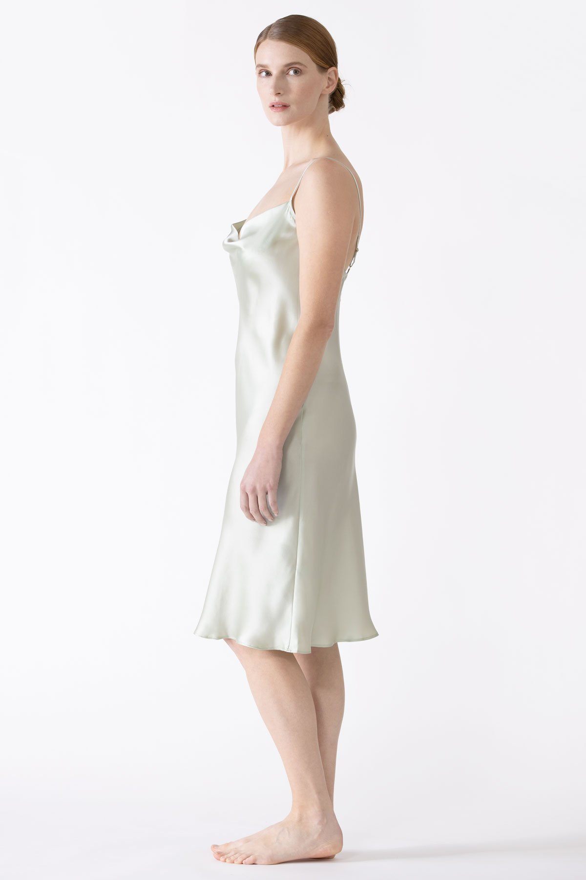 Sierra Cowl Neck Silk Slip Long Gown NK iMODE