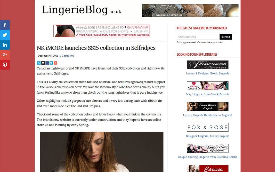 Lingerie Blog