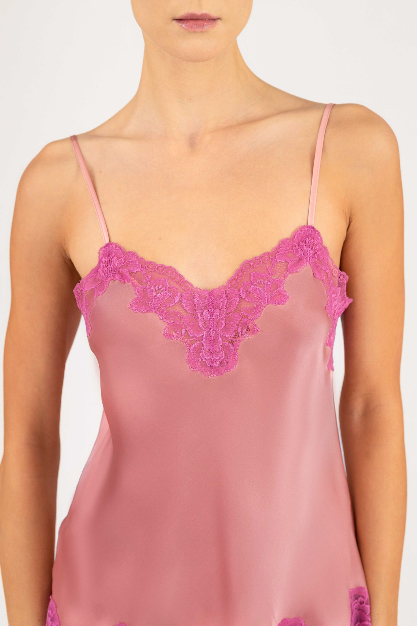 Morgan Lace Spaghetti Silk Camisole