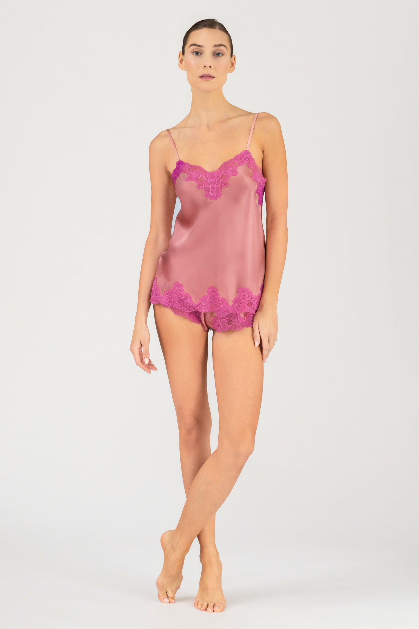 Morgan Lace Spaghetti Silk Camisole