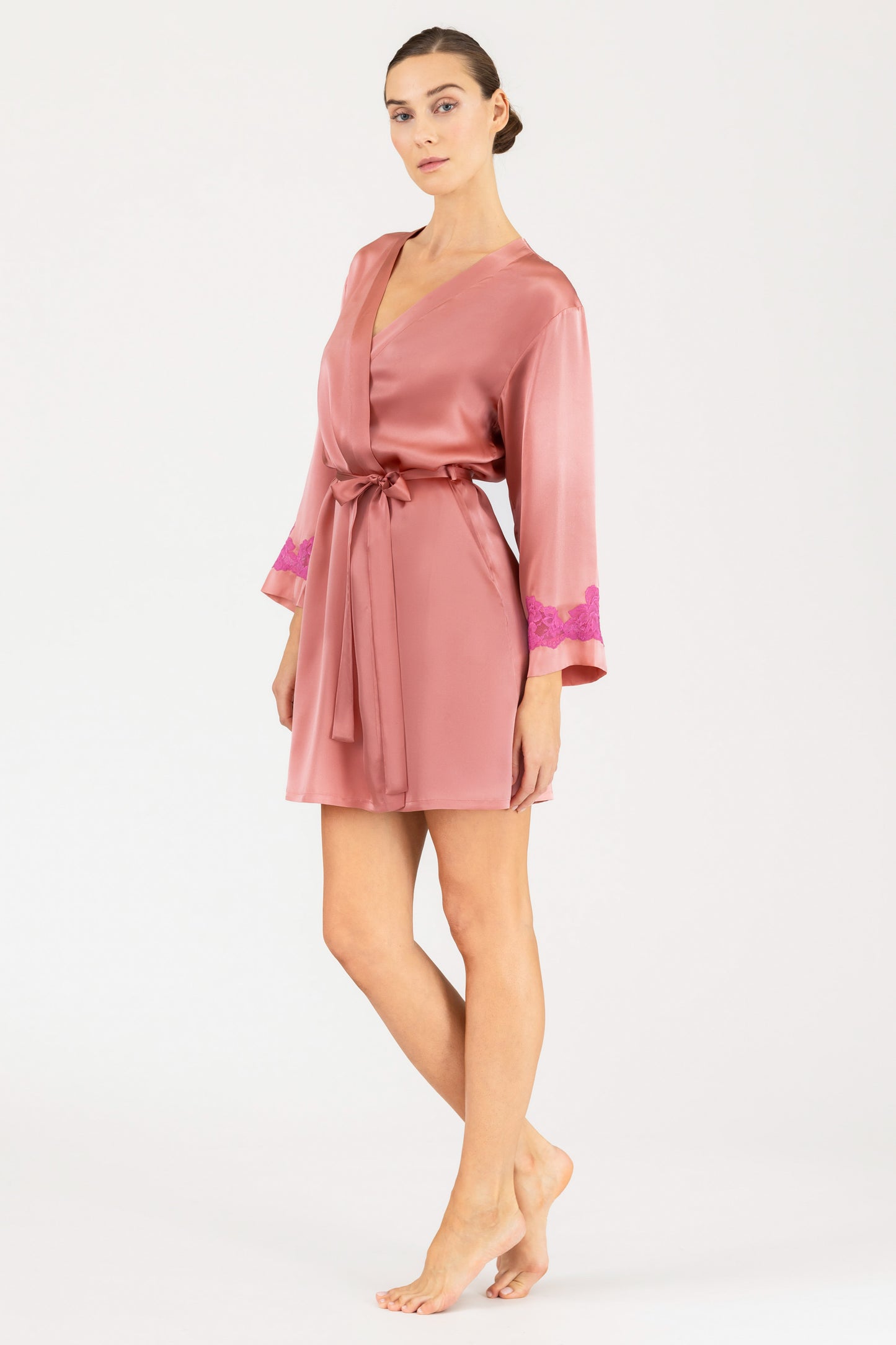 Morgan Iconic Short Silk Robe