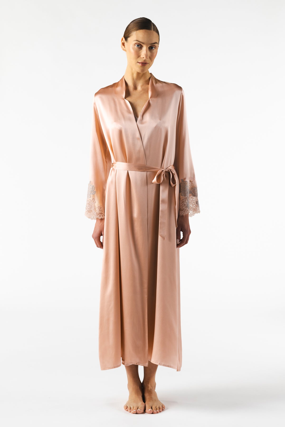 Mireille Twilight Long Silk Robe