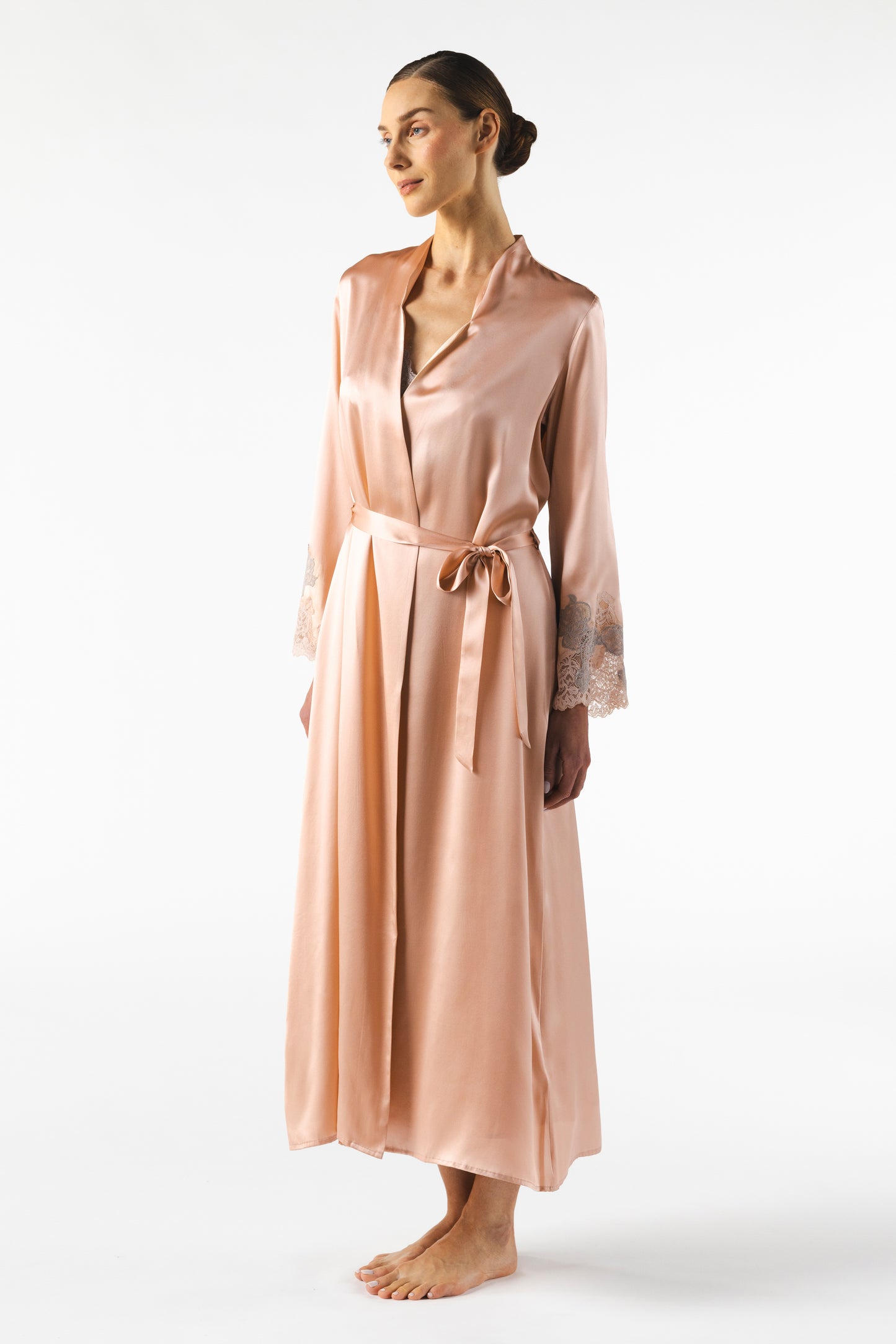 Mireille Twilight Long Silk Robe