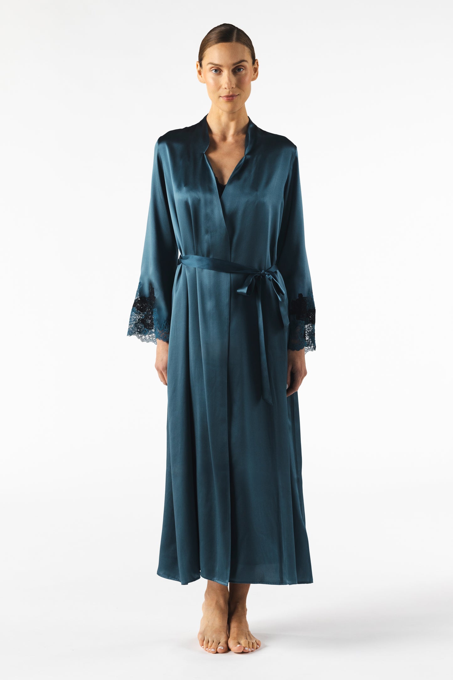 Mireille Twilight Long Silk Robe