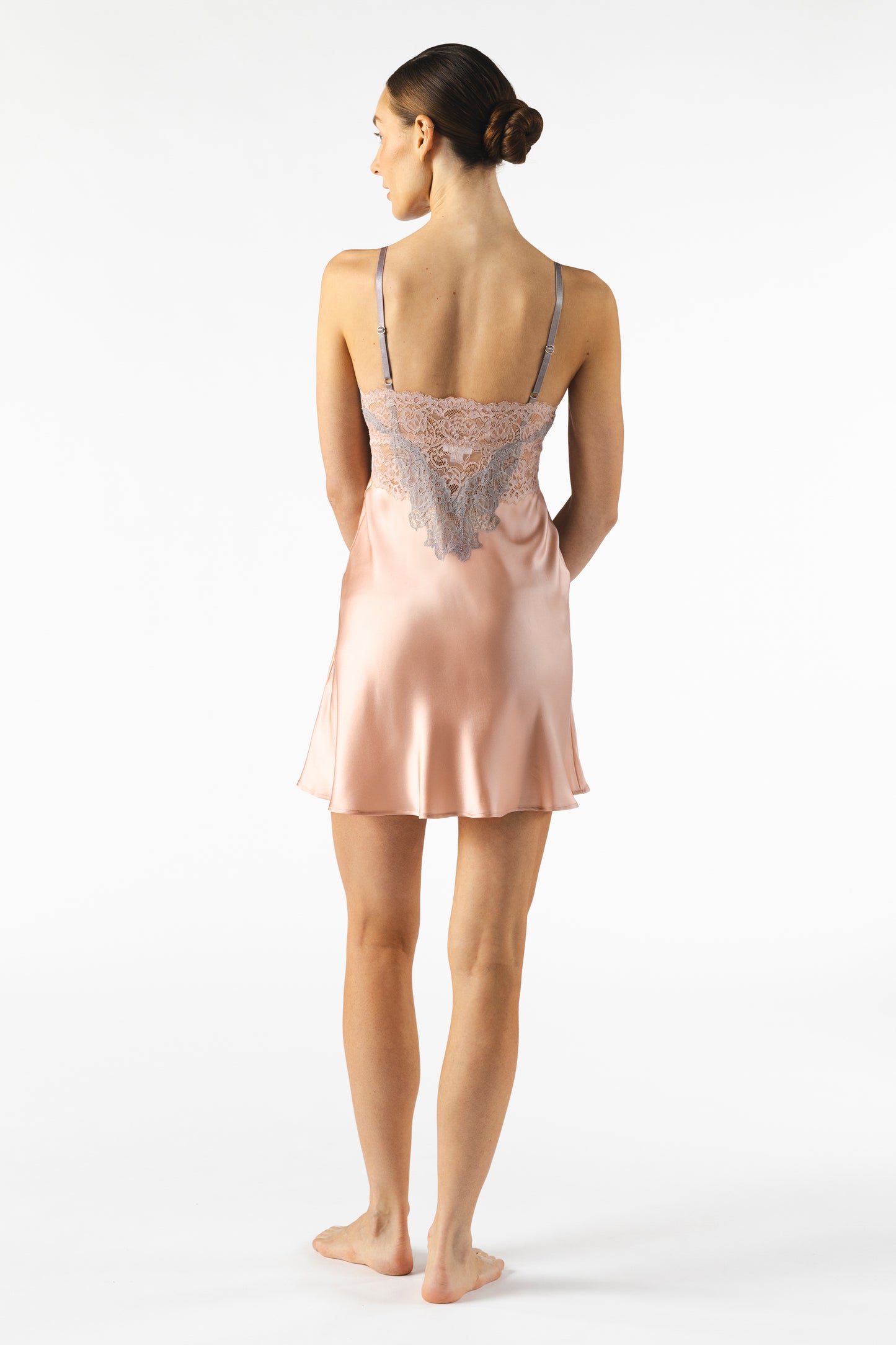 Mireille Twilight Bust-Support Silk Chemise