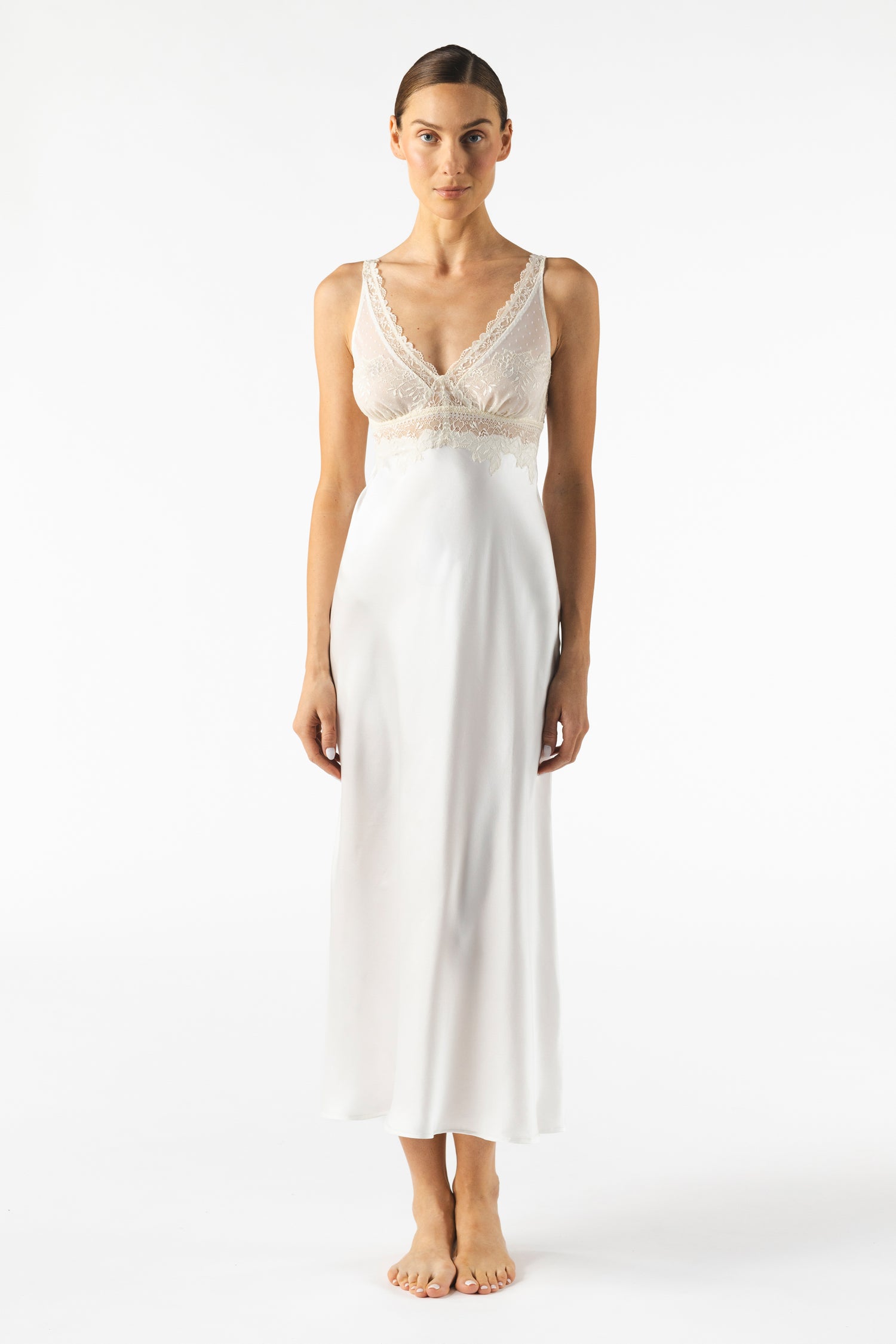 Virginia - White Silk Slip Dress | NK IMODE Virginia - White Silk Slip Dress | NK IMODE