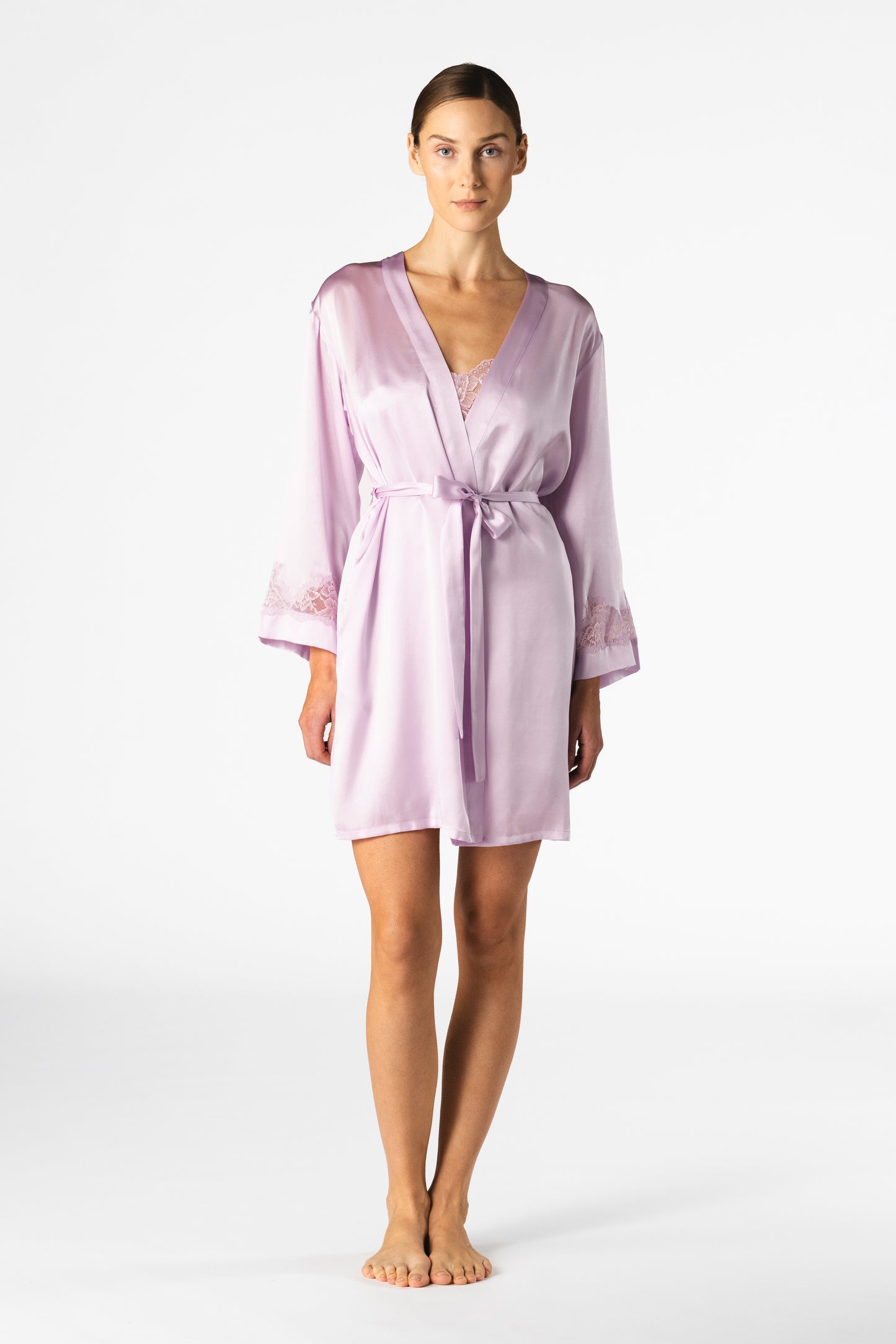 Morgan Iconic Short Silk Robe