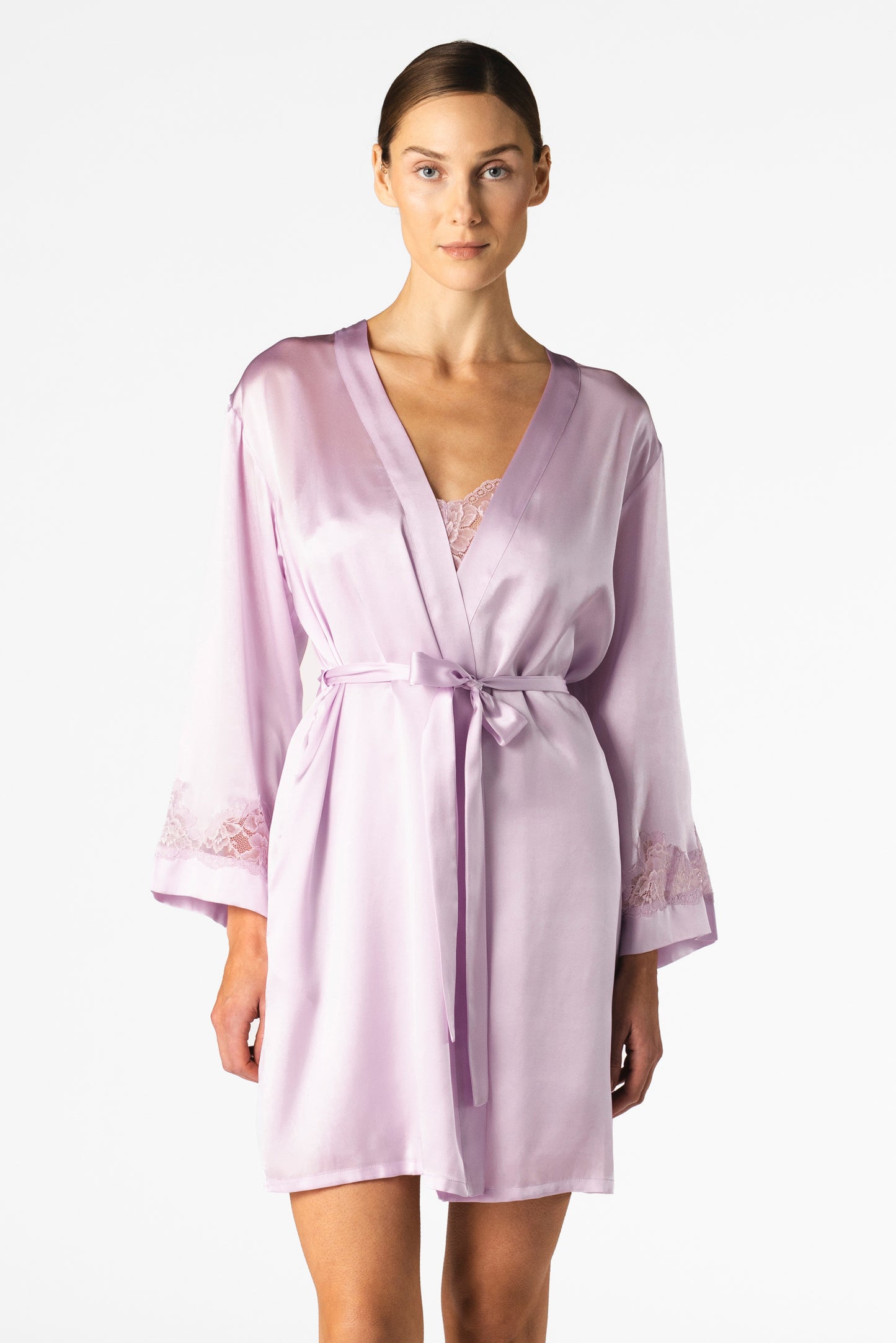 Morgan Iconic Short Silk Robe