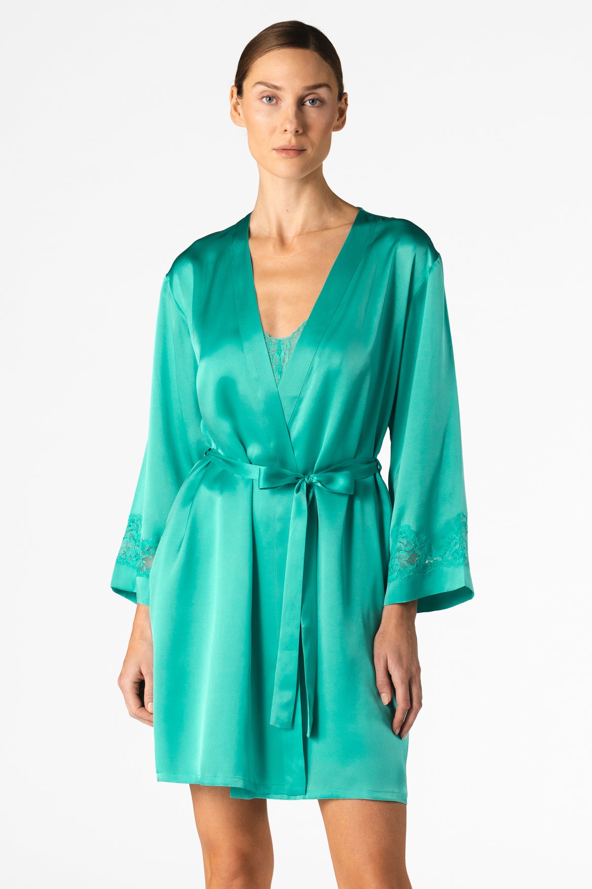 Morgan Iconic Short Silk Robe