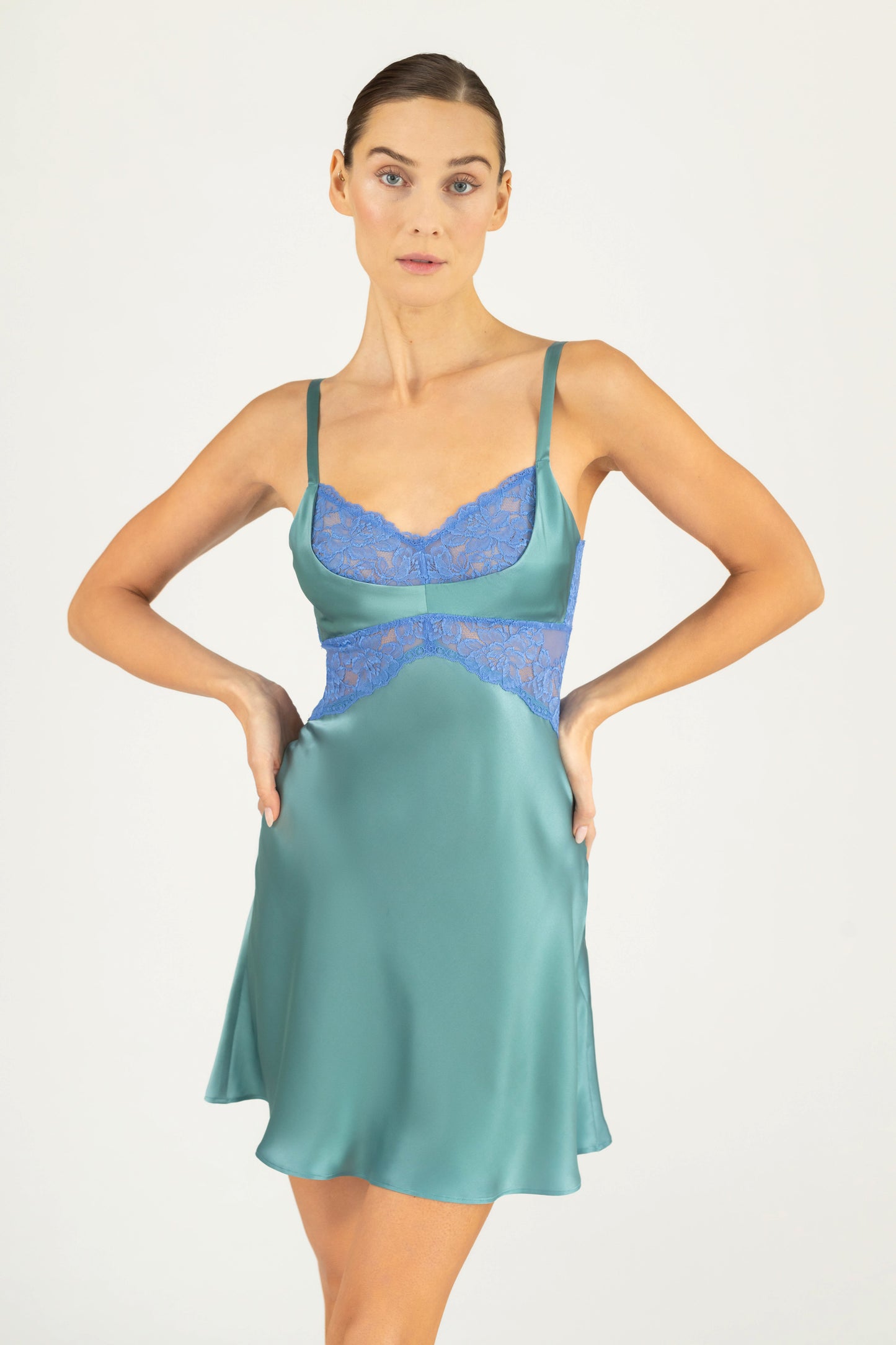 Morgan Cradle Bust Silk Chemise