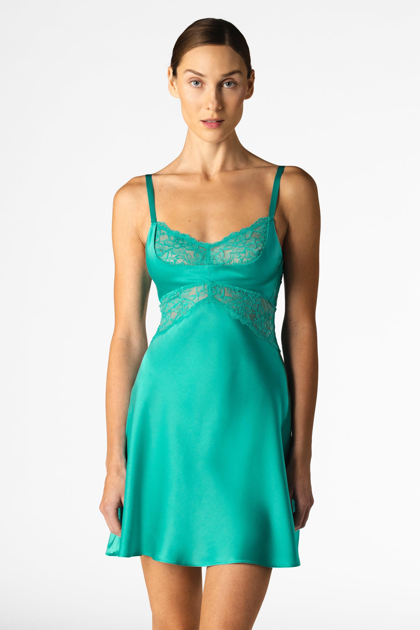 Morgan Cradle Bust Silk Chemise