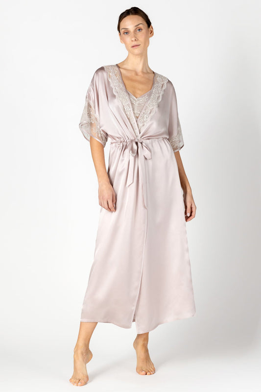 Long Silk Robe, Luxury Designer Long Silk Robes | NK IMODE