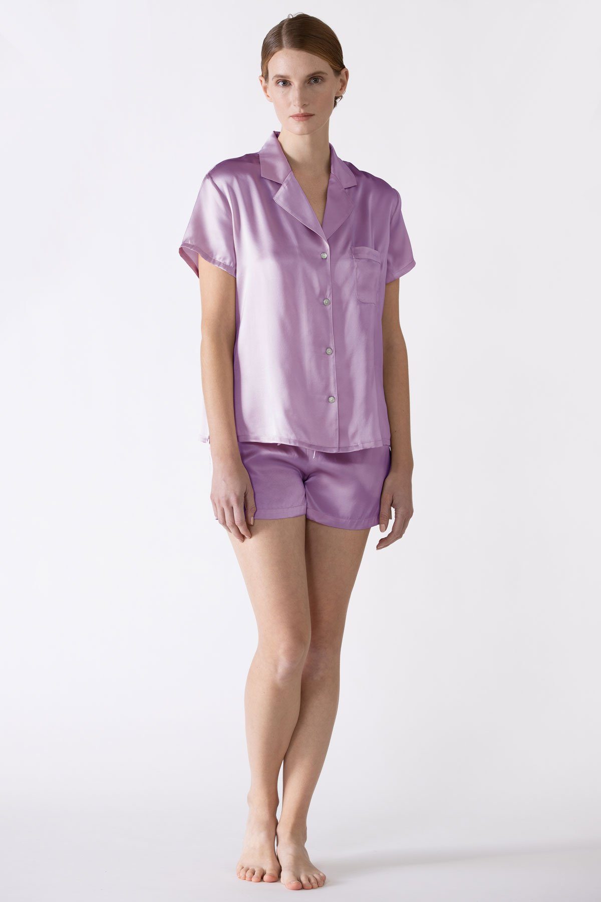 Dylan Urban Short Silk PJ set Pajama NK iMODE S dusty-lavender purple