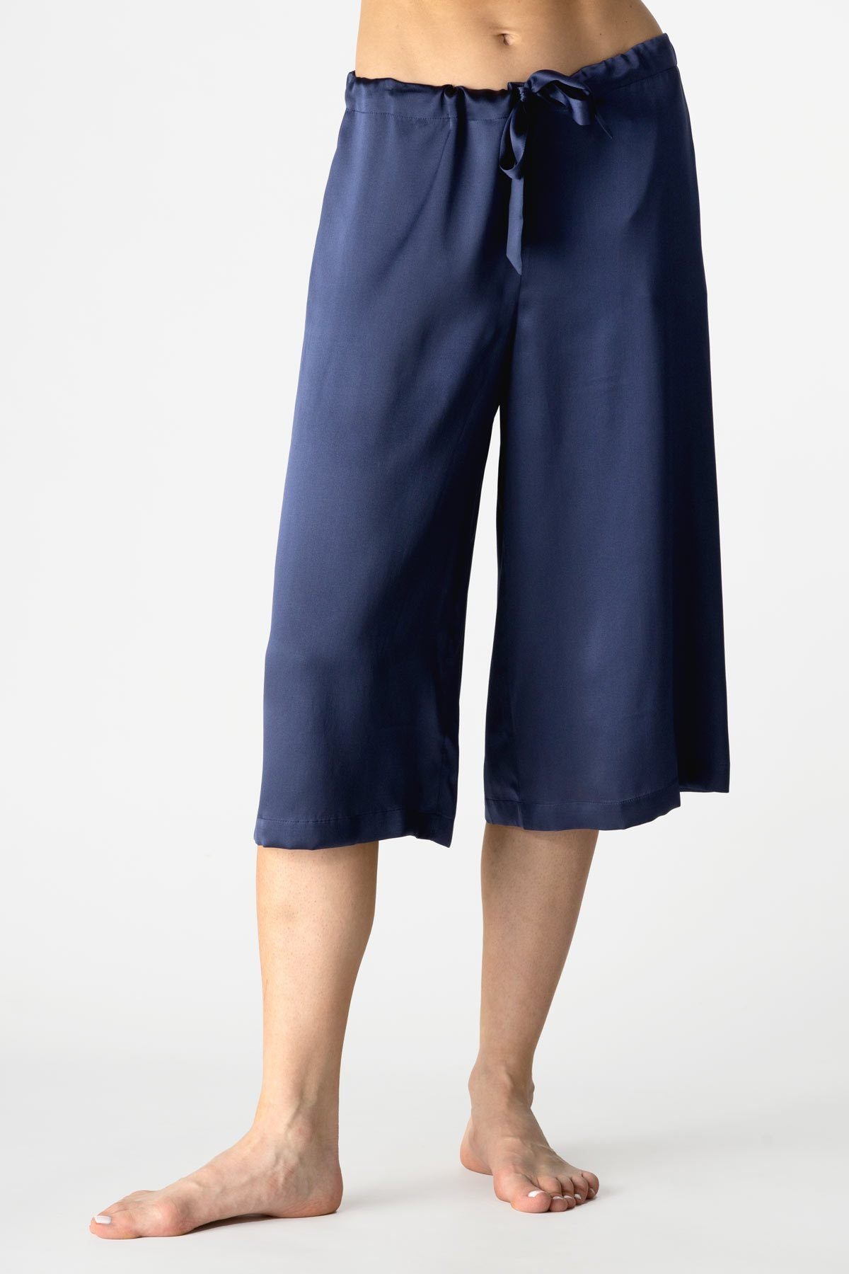 Dylan Urbane Silk Culottes Lounge Trouser NK iMODE midnight-blue blue S