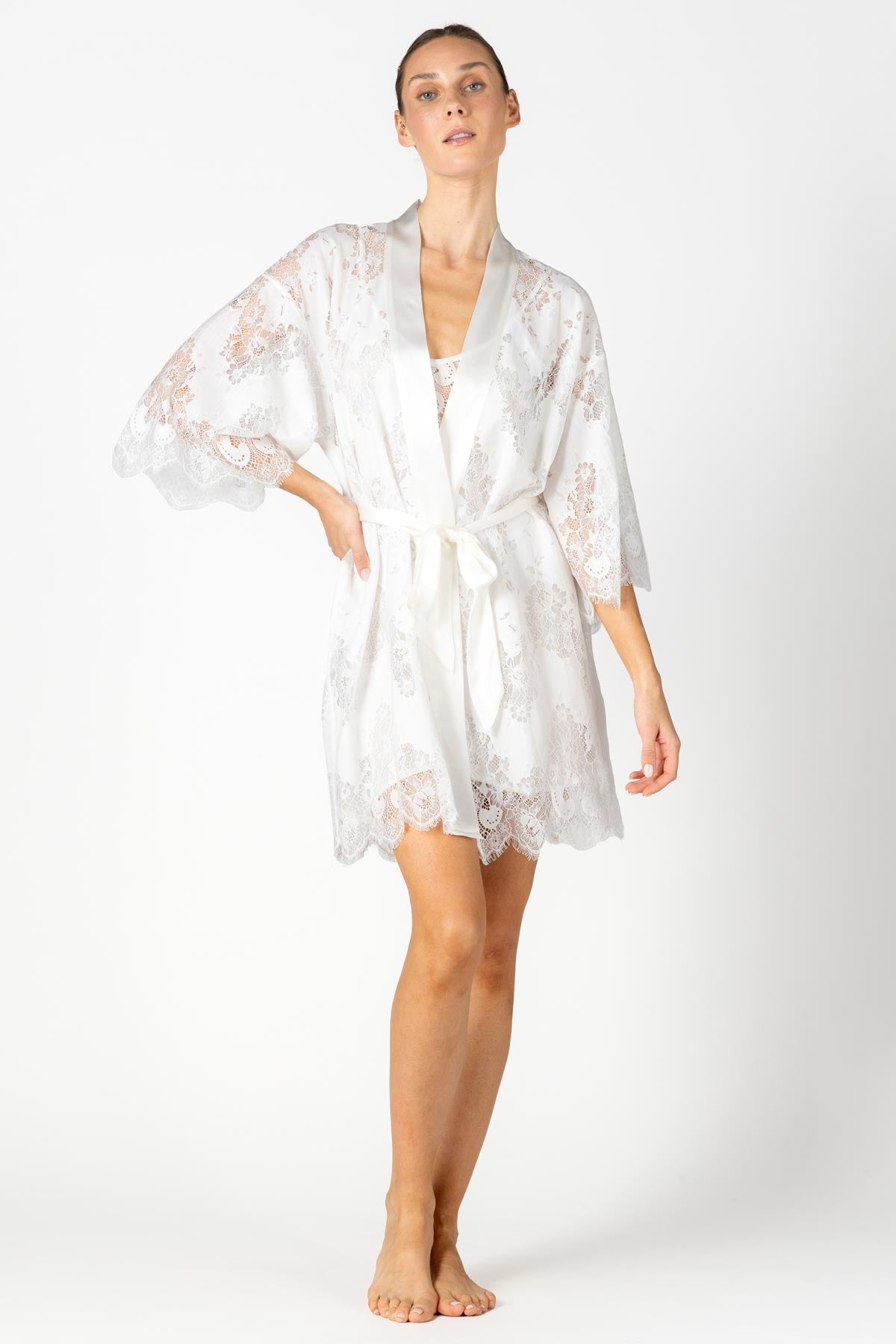 Nina Love Short Robe Short Robe NK iMODE Ivory White S