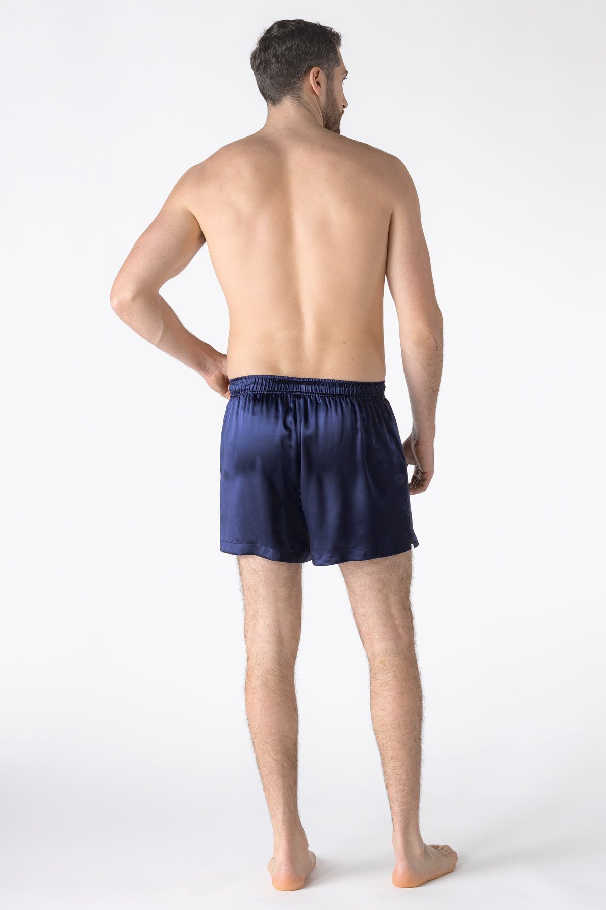 Men's Silk Pajama Shorts, Silk Boxer Shorts for Men