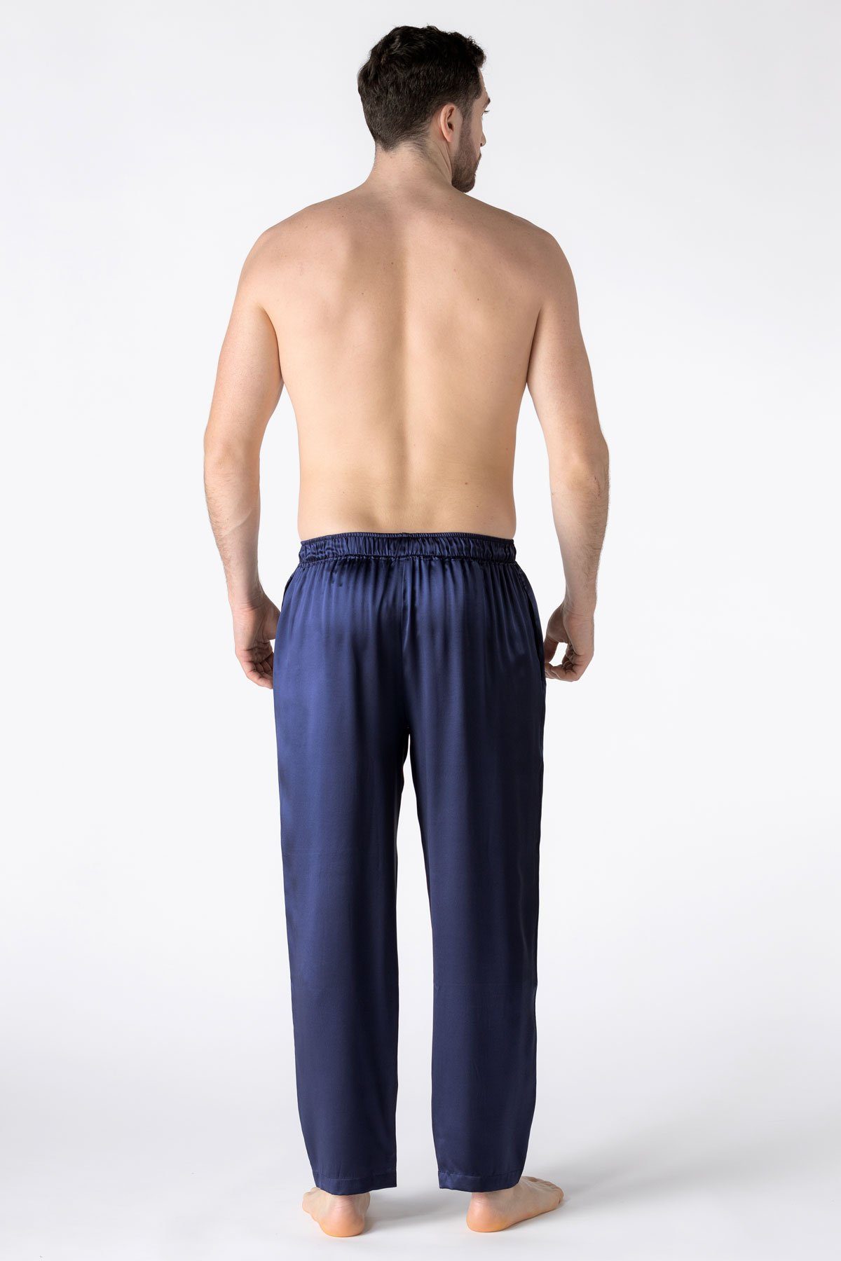 Silk Pajama Pants - PEARLY - MARINE - ETAM