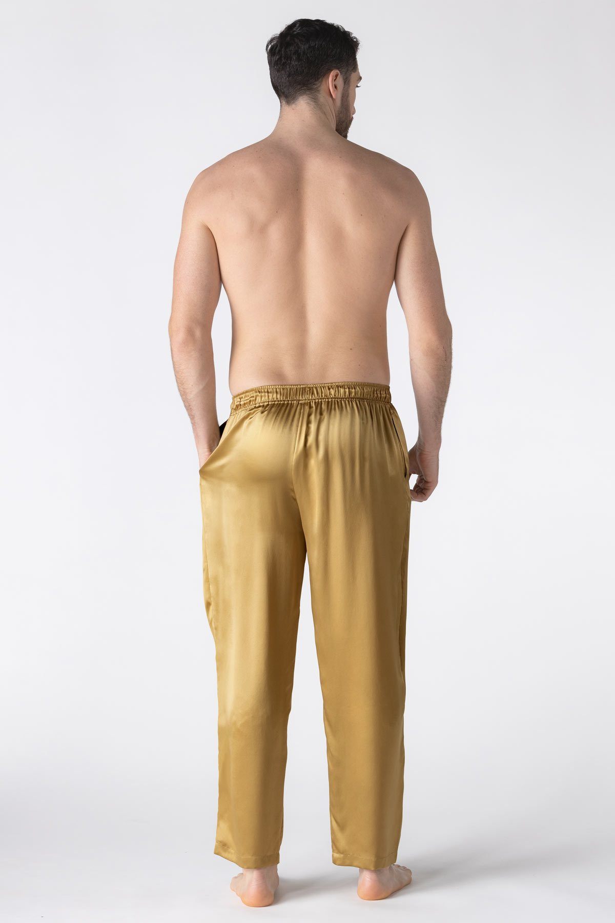 Men's Silk Pajama Bottoms Pants Real Mulberry Silk