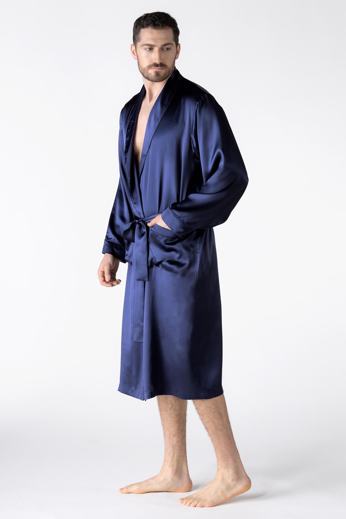 NK Men 3/4 Robe Short Silk Robe For Men NK IMODE, 59% OFF