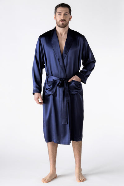 Long Men's luxury Silk Robes Mens Silk Dressing Gowns | Mens silk robe, Silk  dressing gown, Silk robe