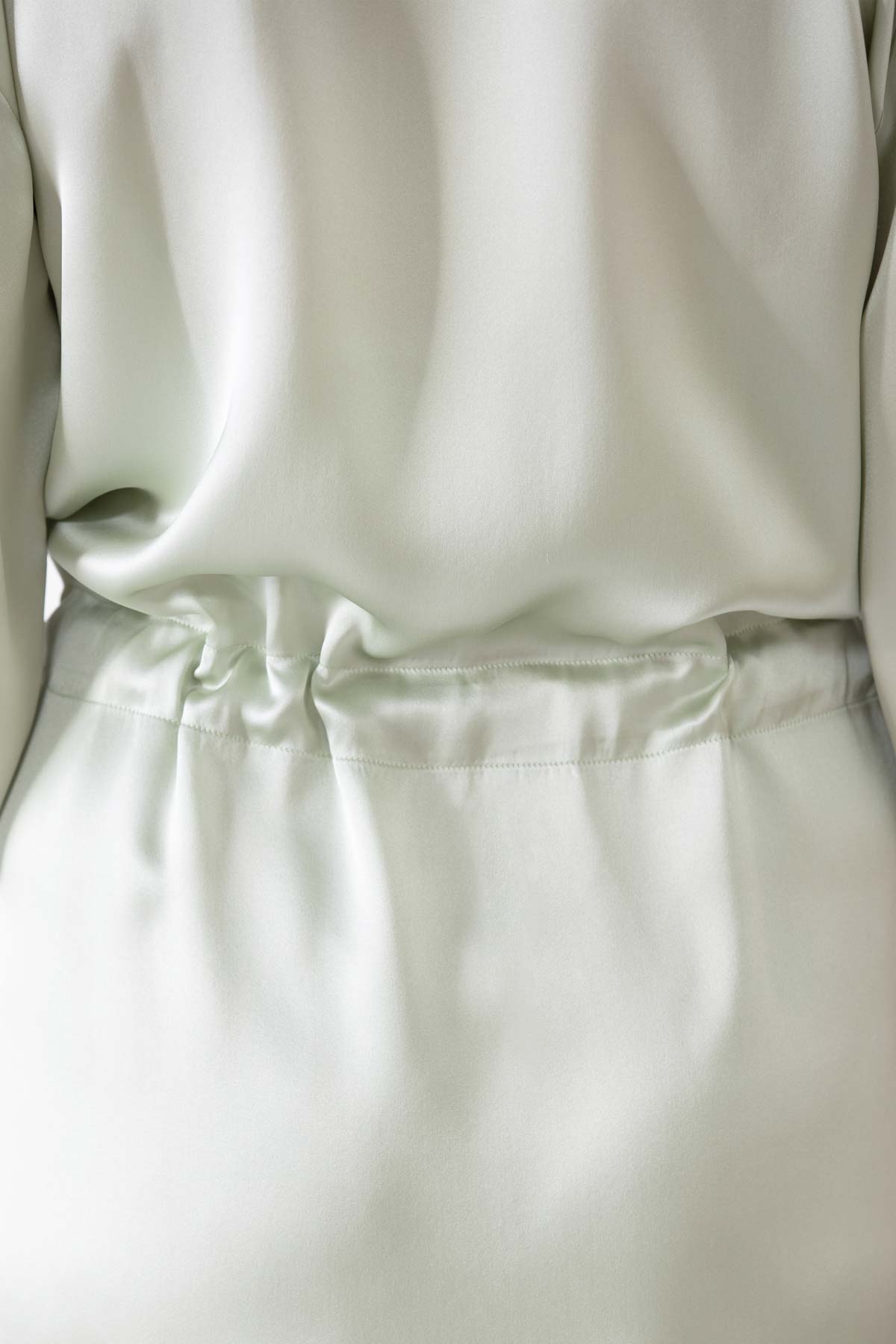 Sierra 3/4 Sleeve Front Tie Silk Robe Short Robe NK iMODE 