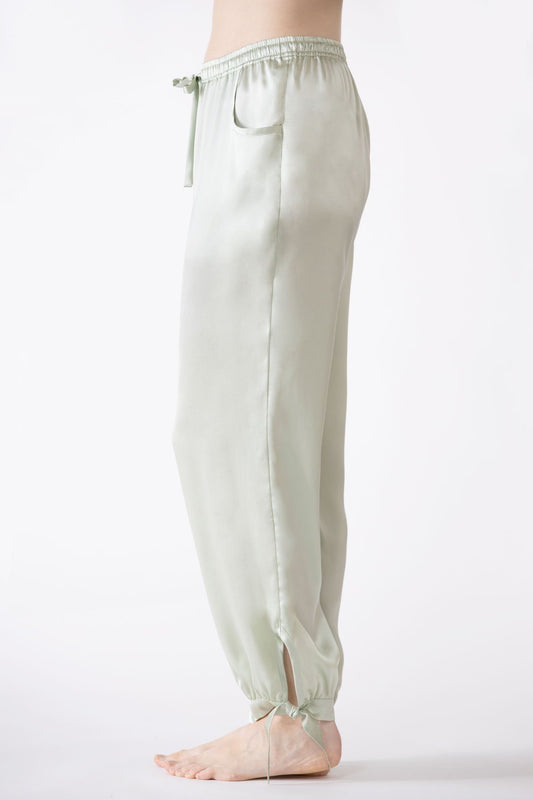 Sierra Ankle Tie Silk Joggers Lounge Pant NK iMODE 